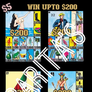 Loteria Mexicana Board Card pyp 5 to win upto 200
