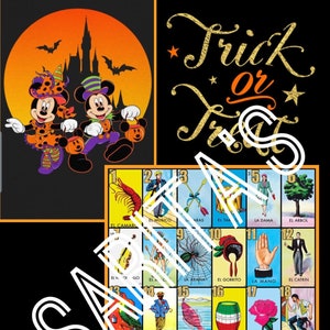 Loteria Mexicana Board Halloween 30 Nummerierte Karten Mickey inspiriert Trick oder Leckerli