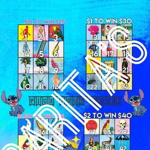Loteria Mexicana Board Card Stitch Inspired PYP pick your prize