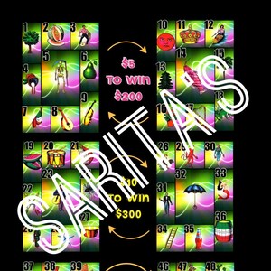 New Game Alert colorful Loteria Board 54 numbers PYP