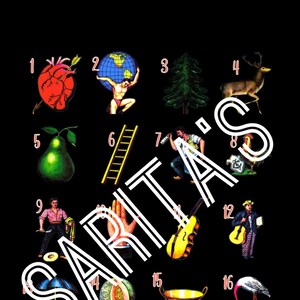 Loteria Mexicana Board Card 20 figures