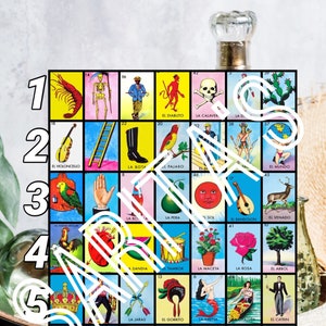 Loteria Mexiana 15 lines board card