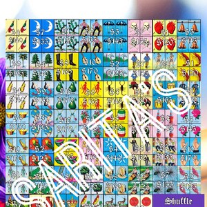 Loteria Mexicana Board Elige tu premio PEP Shuffle Roulette Wheel 54 tarjetas