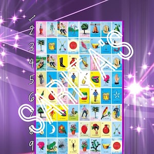 Loteria Mexicana Board Card 18 Zahlen Linien lineas