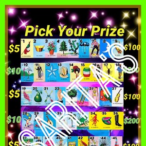 Loteria Mexicana Board Card 54 numbers pyp win upto 200 neon colorful