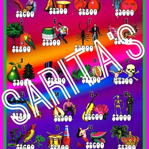 Loteria mexicana Board card big baller game win upto 3000 neon colorful