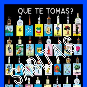 Que Te Tomas Board Loteria Mexicana Carta 32 cards no numbers