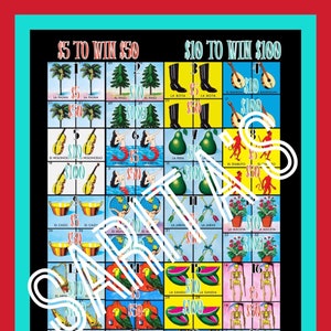Loteria Mexicana Board Card Shuffle roulette wheel 5 & 10 different prizes pyp 30 numbers