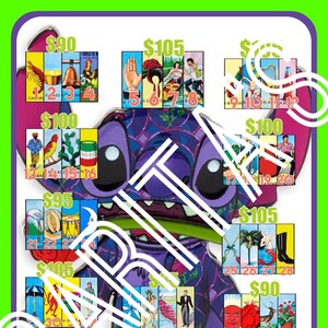 Loteria Mexicana Board Card PYP Stitch inspired
