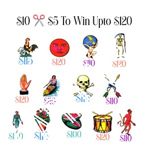 Loteria Mexicana Board 18 Einzelbilder 10 zu gewinnen bis zu 120
