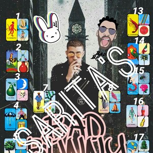 Loteria Mexicana Bad Bunny theme 18 numbers