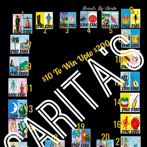 Loteria Mexicana Board card 10 to win upto 200 27 numbers