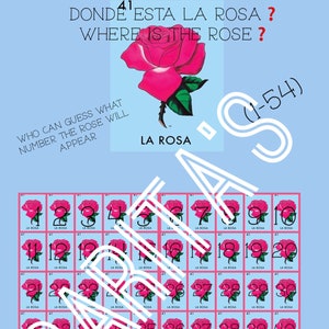 Loteria Mexicana Board New Game alert Donde esta La rosa