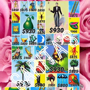 Loteria Mexicana Board alle 54 Karten große Baller Board