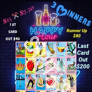 Loteria Mexicana 3 winner board 30 numbers  Happy Hour