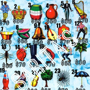 Loteria Mexicana Board Large 30 single images