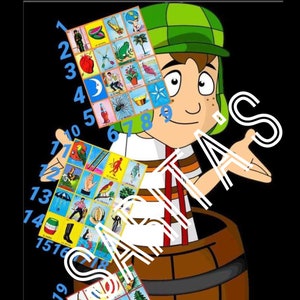 Loteria Mexicana El Chavo del 8 27 Lines Lineas