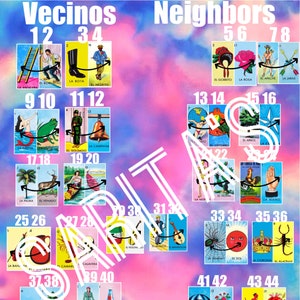 Loteria Mexicana Board neighbors vecinos game 54 cards