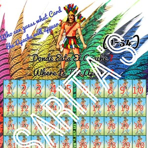 Loteria Mexicana Board new Game Donde esta el Apache
