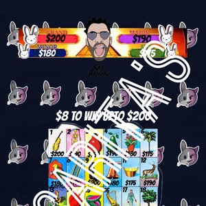 Loteria Mexicana Board Bad Bunny casino jackpot 8 to win upto 200