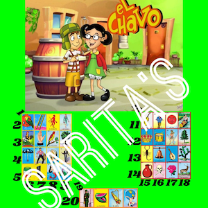 Loteria Mexicana Junta 27 líneas El Chavo y Chilindrina