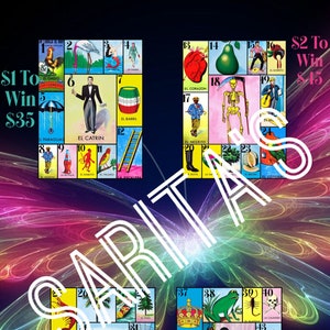Loteria Mexicana Board PYP pick your prize butterfly colorful