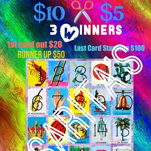 Loteria mexicana board 3 winners money maker