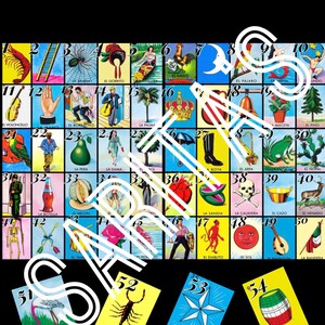 Loteria Mexicana Card les 54 cartes