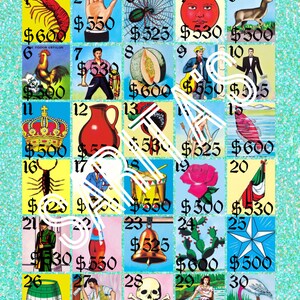 Loteria Mexicana Board Win upto 600 30 numbers