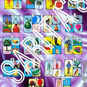Loteria Mexicana Board duo board 27 numbers