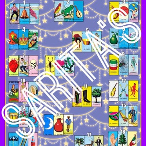 Loteria Mexicana Board 18 numbers all 54 cards
