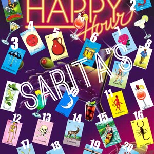 Happy Hour Loteria Mexicana board enkele kaarten spelen elk bedrag