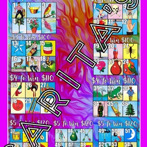 Tablero de Loteria Mexicana elige tu premio