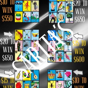 Loteria Board Big money board PYP Pick your prize