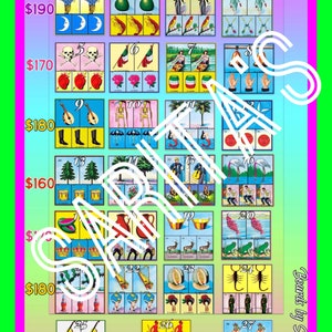 Loteria Mexicana Board shuffle roulette wheel theme all 54 cards duo 27 numbers neon