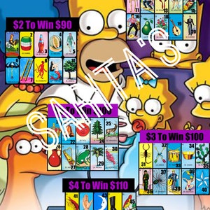 The simpsons Loteria PYP board Money maker