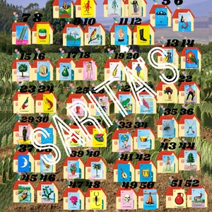 Loteria Mexicana Nachbarn Vecinos Nopal Feld Hintergrund