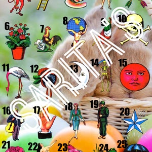 Loteria Mexicana Board Ostern Thema 30 Bilder