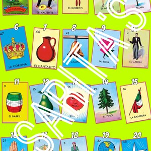 Loteria Mexicana Board Card 20 cards good for live