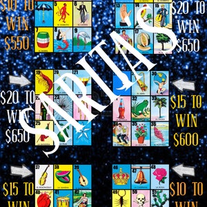 Loteria Mexicana PYP pick your prize big money board