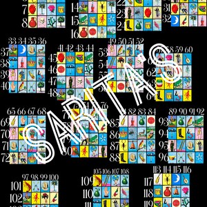 Loteria mexicana 120 Lines black wallpaper