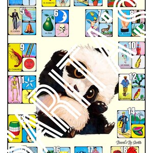 Loteria Mexicana Board Panda 18 trio all 54 cards