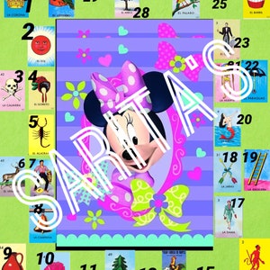 Minnie Maus Loteria Board Einzelbilder