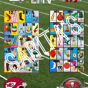 Superbowl Mexicana Loteria 54 Bilder keine Doppel