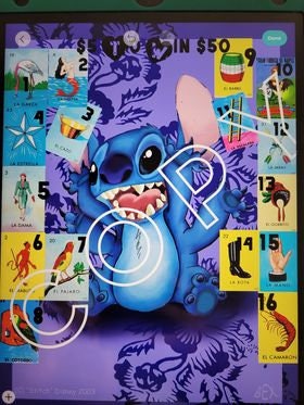 Stitch Loteria Board Lilo 