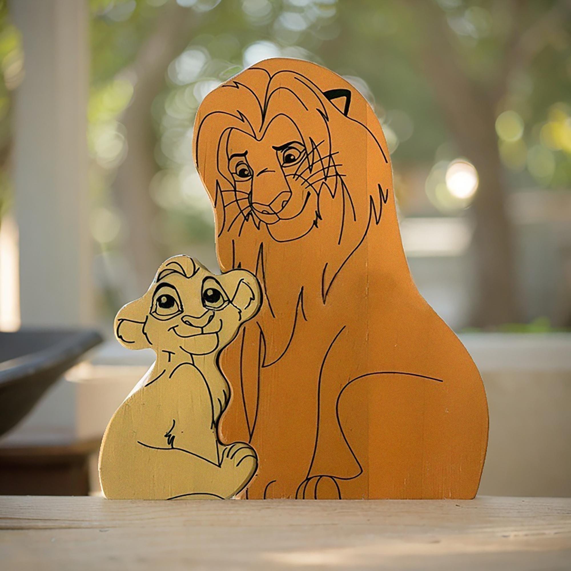 Personalized Wooden Lion Family Puzzle, Single Parent Family Members ...