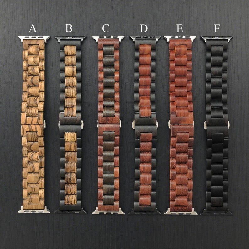 Personligt Fitbit Versa 4 Fitbit Sense 2 Klockarmband, Graverat Träklockarmband för Google Pixel 1/2/3 Fitbit Versa 2/3 bild 4