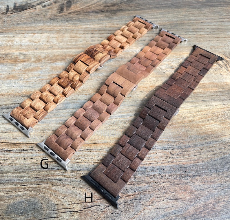Personligt Fitbit Versa 4 Fitbit Sense 2 Klockarmband, Graverat Träklockarmband för Google Pixel 1/2/3 Fitbit Versa 2/3 bild 5