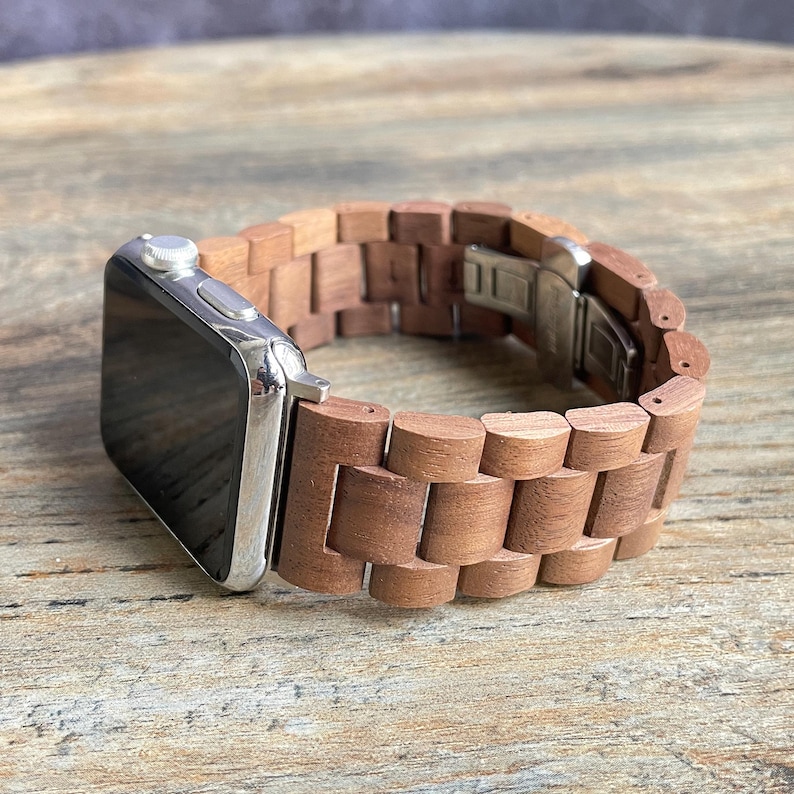 Personligt Fitbit Versa 4 Fitbit Sense 2 Klockarmband, Graverat Träklockarmband för Google Pixel 1/2/3 Fitbit Versa 2/3 bild 3
