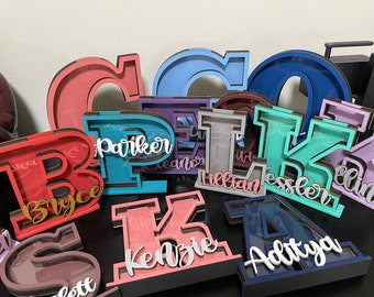 Alcancía de letras personalizada, caja de dinero de madera con nombre para niños, alcancía de madera personalizada, banco de monedas inicial, banco de nombres para niños y niñas